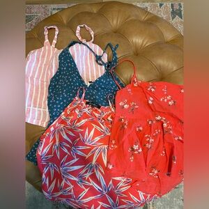 Bundle of four summer tanks.